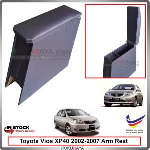 Toyota Vios XP40 (1st Gen) 2002-2007 4' Plywood PVC Armrest Center Console Box (Black)